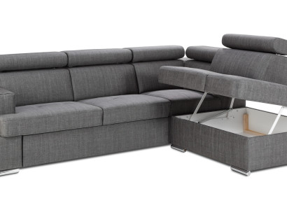 Moderný L-tvarovaný gauč s funkciou postele