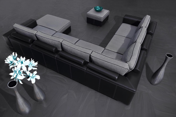 U-kavč z funkciou postele