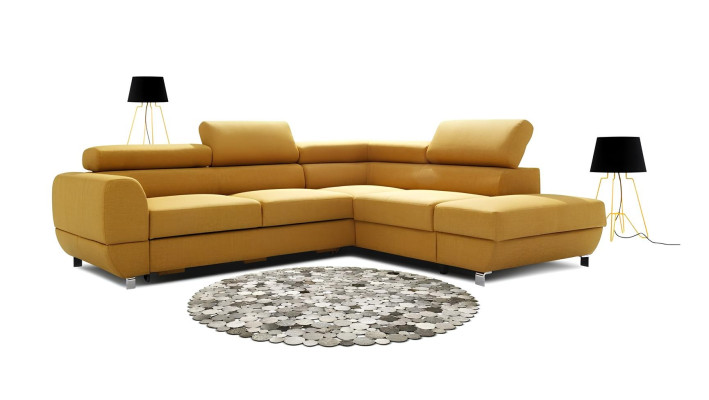 Moderná sivá rohová sedacia súprava s mechanizmom na posteľ