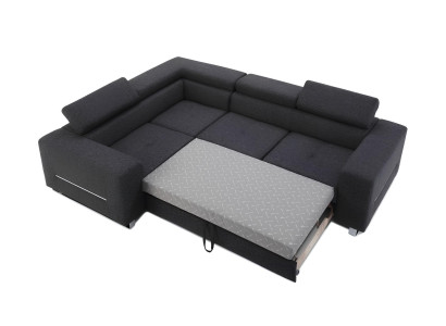 Moderná sivá pohovka s funkciou postele