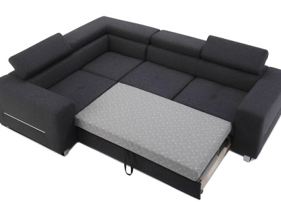 Moderná sivá pohovka s funkciou postele