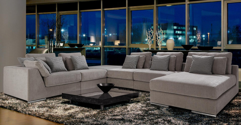 Moderná U-tvarovaná sedacia súprava