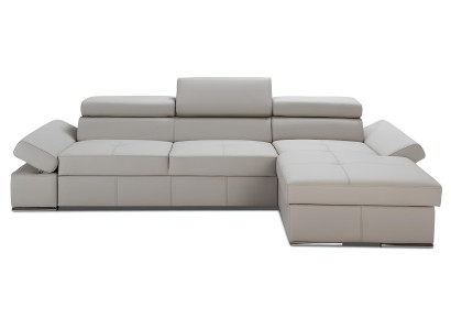 Moderná rohová sedacia súprava s vzorom, potiahnutá 100% kožou