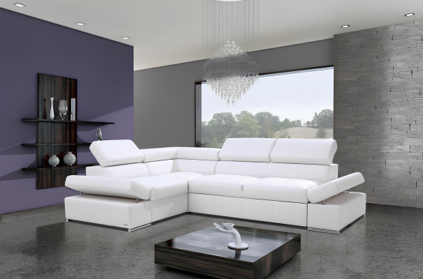 Moderná rohová sedacia súprava 100% koža