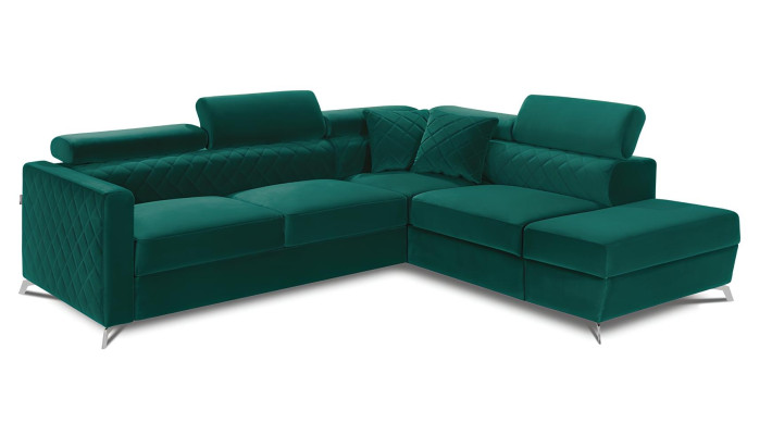 Sofa s funkciou postele, mäkká, modrá