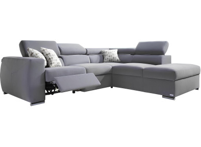 Moderná sivá rohová sedacia súprava