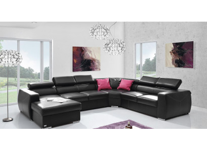 XXL sedacia súprava z mäkkou pravou kožou 100% do obývačky