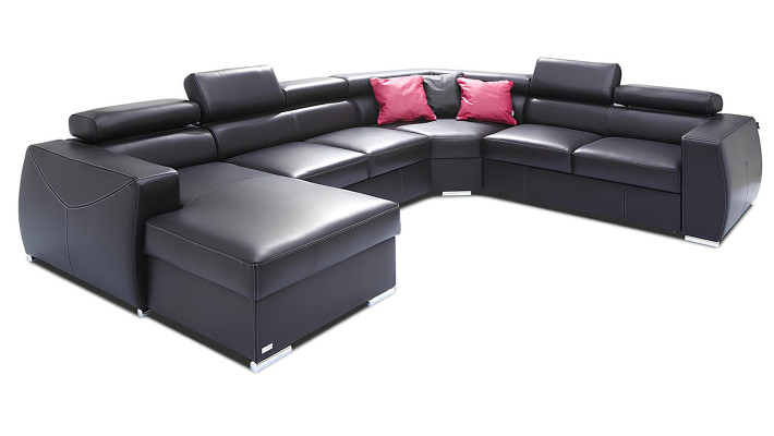 XXL sedacia súprava z mäkkou pravou kožou 100% do obývačky