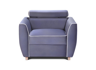 Pohovka s textilným poťahom pre 1 osobu v obývacej izbe