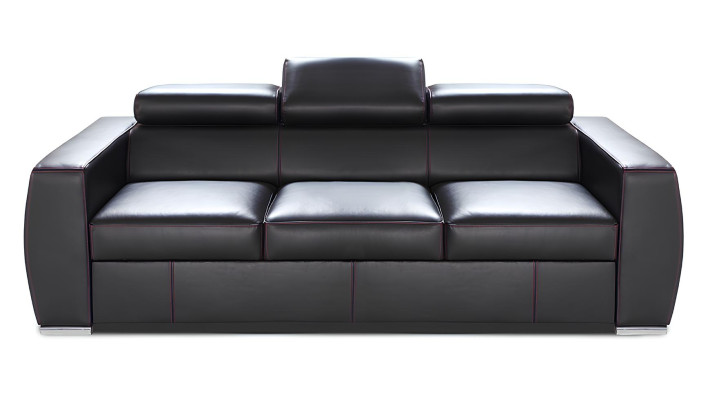 Kožená sedacia súprava pre tri osoby s funkciou postele, moderný dizajn 100% talianska koža