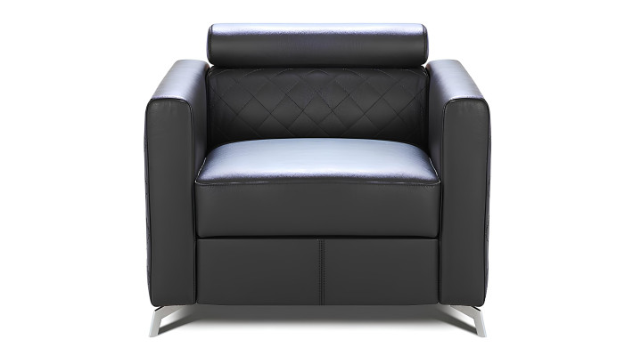 Stol oblečen Dizainera Relex iz 100% italijanske usnje za 1 osebo