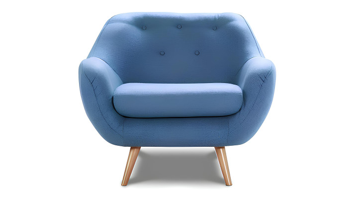 Stôl dizajn pre jednu osobu na relaxáciu pred TV, nová modrá