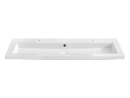 Dvojitá keramická vaňa s bielym podkladom