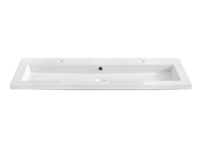 Dvojitá keramická vaňa s bielym podkladom