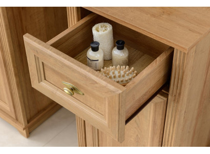 Samostatná kúpeľňová skrinka, dub, nástenná skriňa