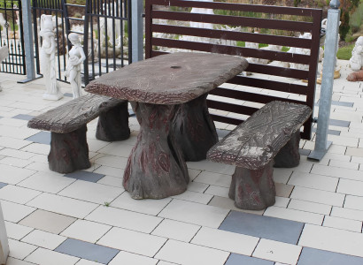 Záhradný stôl s 2 lavicami z akáciového dreva