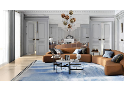 Sofa Ecksofa Sitz rund Eck Sofas Stoff Wohnzimmer Design Couchen Polster Modern