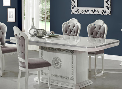 Luxusné drevené stoličky súprava 4 kusy s kryštálmi do jedálne