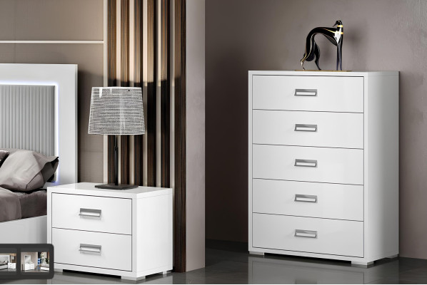 Moderná luxusná biela drevená komoda