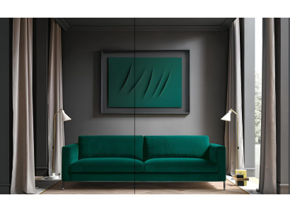 Zelená textilná sedacia súprava pre dve osoby