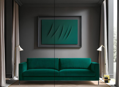 Zelená textilná sedacia súprava pre dve osoby