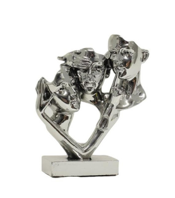 Dekoratívna socha v striebornej farbe 22 cm