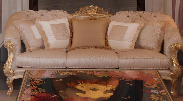 Chesterfield klasická trojsedáková textilná pohovka