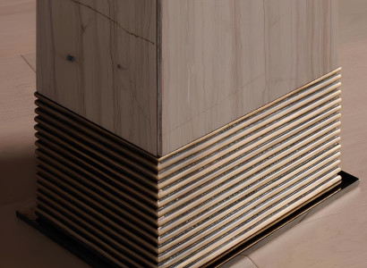 Dekorácia do obývacej izby, chodby, stĺp mramor s bronzovým podstavcom Bellavista Collection