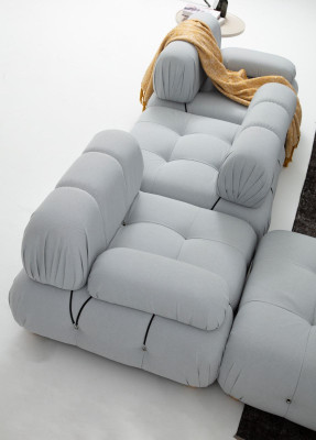 Sedacia súprava do obývačky, textília, sivá, moderná, polyester, dizajn