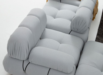 Sedacia súprava do obývačky, textília, sivá, moderná, polyester, dizajn