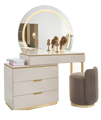 Luxusná spálňa kompletná posteľ nočná skrinka komoda zrkadlo skriňa 7-dielny nábytok