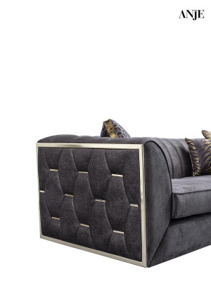 Luxusný 3-sedačkový taupe gauč do obývačky