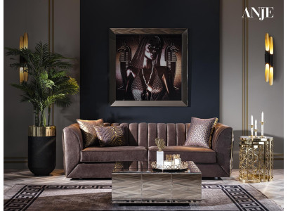 Luxusný 3-sedačkový taupe gauč do obývačky