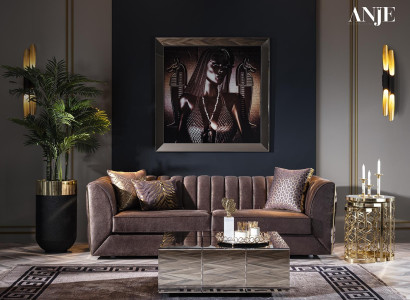 Luxusný 3-sedačkový taupe gauč do obývačky