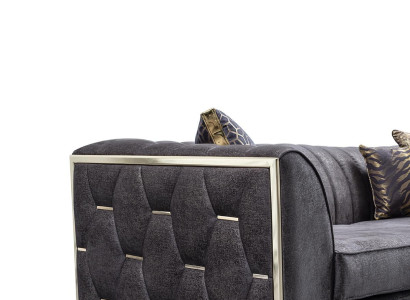 Moderný luxusný súprava pohovky z nehrdzavejúcej ocele do obývačky nová