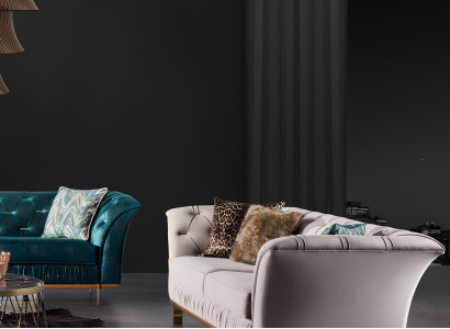 Luxusný komplet pohoviek do obývačky moderná tkanina 3 kusy