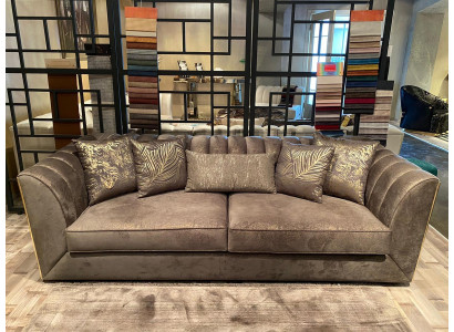 Moderná luxusná taupe trojsedáková sedacia súprava