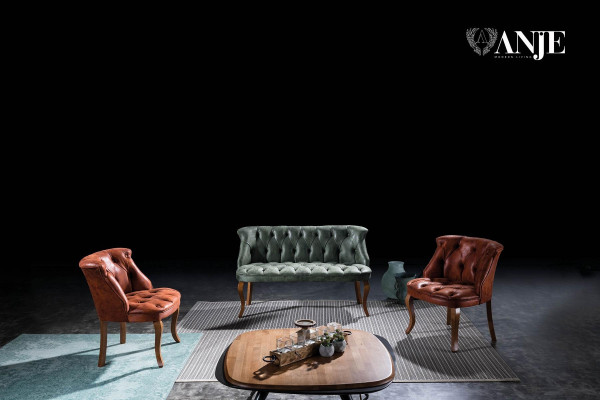 Hnedá kožená stolička na koktaily dizajnového luxusného nábytku do obývačky