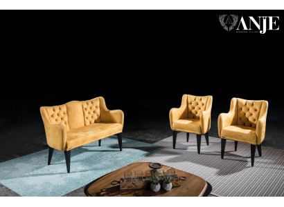 Moderný luxusný oranžový dvojsed