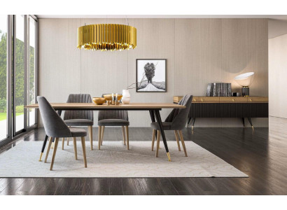 Luxusná sivá tkaninová kuchynská stolička so strednou mäkkosťou