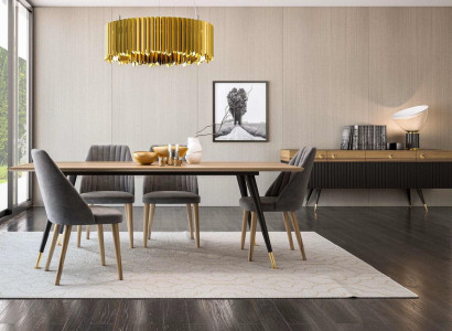 Luxusná sivá tkaninová kuchynská stolička so strednou mäkkosťou