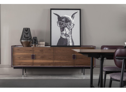 Luxusná čalúnená stolička, loft štýl, sivá, kožená kuchynská stolička