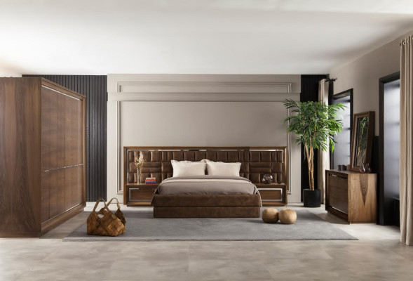 Luxusná posteľ 160x200 hotelový nábytok s poťahom