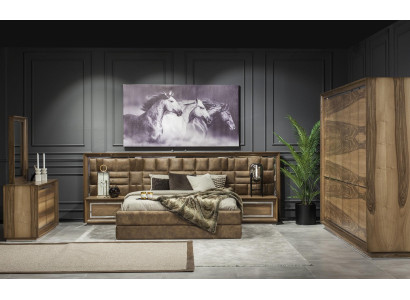 Luxusná posteľ 160x200 hotelový nábytok s poťahom