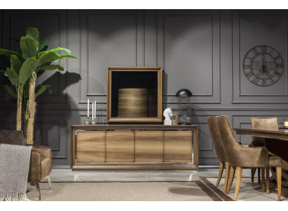 Mobilné nábytkové + zrkadlo hnedej farby s úložným priestorom Jednoduché na použitie Nové