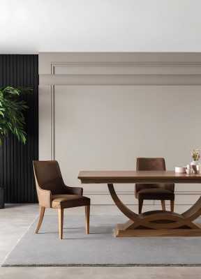 Luxusná kožená stolička s hnedým koženým vzorom