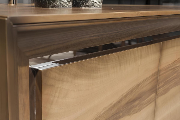 Luxusný jedálenský stôl so stoličkami, nočná skrinka, 7 kusov