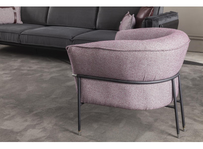 Pohodlná a luxusná sedacia súprava do obývačky, klubové sedadlá, nábytok, fialová sedacia súprava