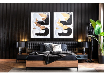 Luxusná nočná skrinka s hnedými sklenenými dverami