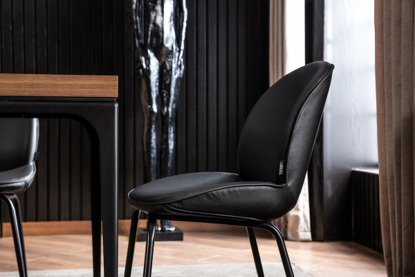 Moderná čierna zavesená stolička na strop